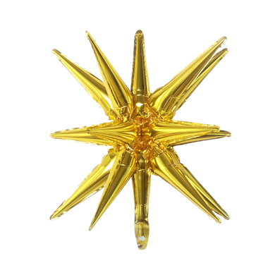 Фольгированный шар звезда колючка золото 55*44см (Китай)