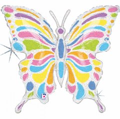 Фольгована кулька Grabo Велика фігура метелик блискуча голограма 85 см