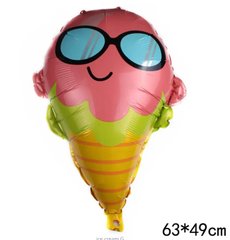 Фольгована кулька Велика фігура морозиво в окулярах 60 см (Китай)