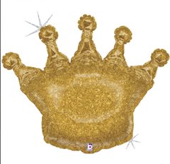 Фольгована кулька Grabo Велика фігура корона золота голографія 90 см