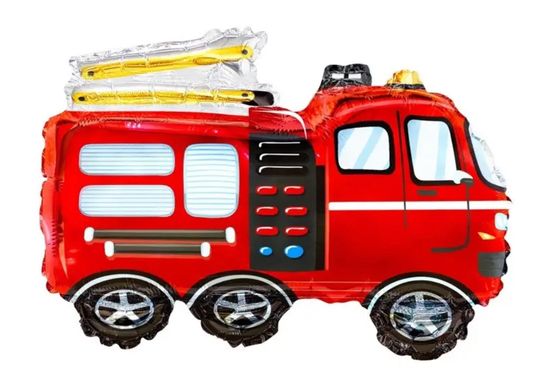 Фольгированный шар Большая фигура пожарная машина 70 см (Китай)