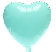 Фольгована кулька 18” Серце макарун Бірюзовий (Китай)