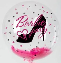 Наклейка Barbie party туфелька на 18”-20" (25х30см) + монтажка