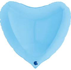 Фольгована кулька Grabo 36” Серце макарун Блакитне