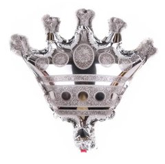 Фольгированный шар Мини фигура Корона Серебро 29х30 см(Китай)
